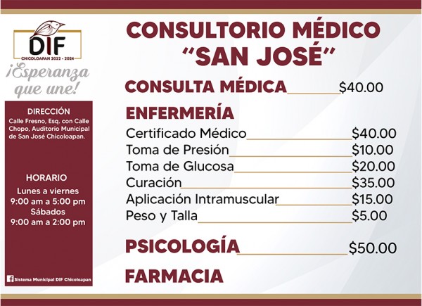 SERVICIOS CONSULTORIO SAN JOSÉ