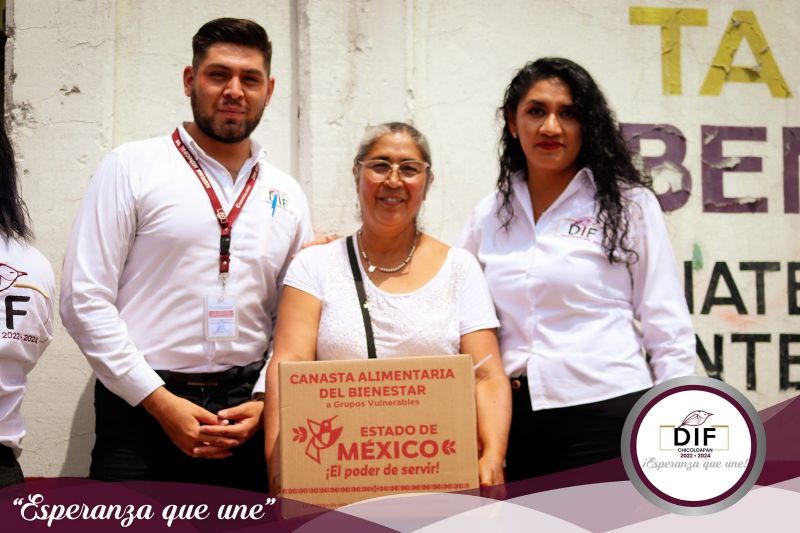 Boletín 44. DIFEM entrega 1500 Canastas Alimentarias del Bienestar a familias de Chicoloapan